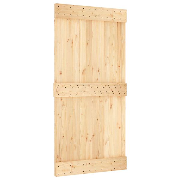 vidaXL Puerta NARVIK Natural 100 x 210 cm Madera de Pino S&oacute;lido