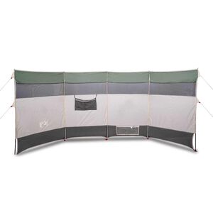vidaXL Cortaviento de camping impermeable verde 366x152x152 cm