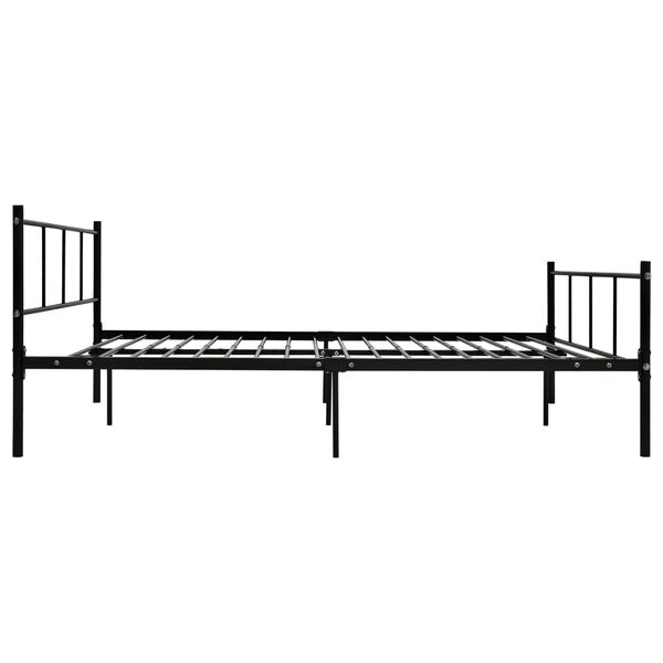 vidaXL Estructura de cama sin colchón metal negro 140x200 cm