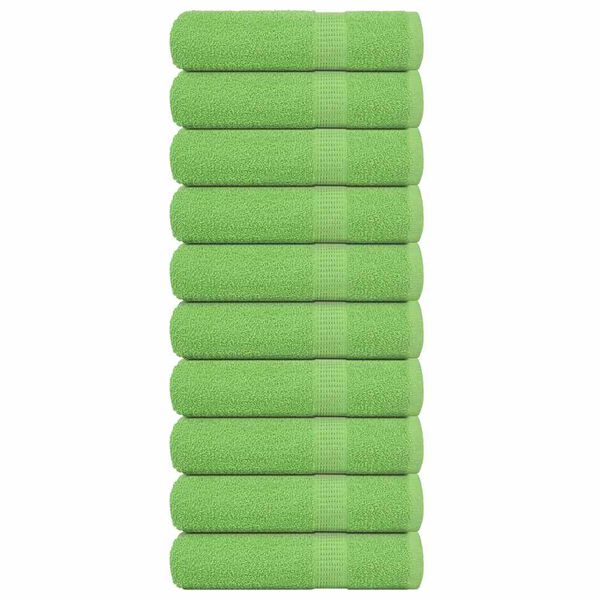 vidaXL Toallas de mano FROGN 10 uds verde manzana 50x100 cm 360 g/m&sup2;