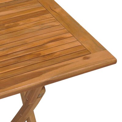 vidaXL Mesa de comedor plegable para jardín madera de teca 90x60x75 cm