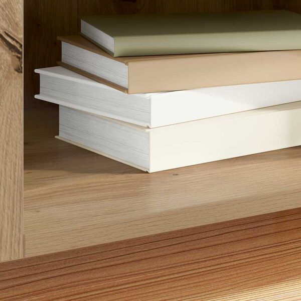 vidaXL Mueble para discos de vinilo Roble artesanal 121 x 38 x 48 cm