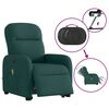 vidaXL Sill&oacute;n masaje el&eacute;ctrico reclinable elevable tela verde oscuro