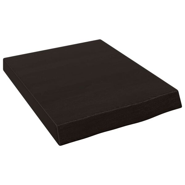 vidaXL Estante pared madera roble tratada marr&oacute;n oscuro 40x50x(2-6) cm