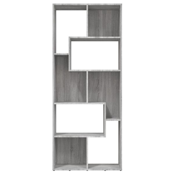 vidaXL Estanter&iacute;a de madera contrachapada gris Sonoma 67x24x161 cm
