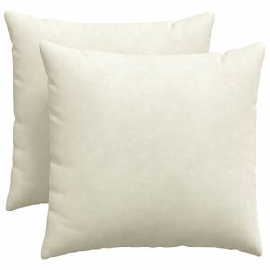 vidaXL Cojines de sof&aacute; 2 pcs Crema 50 x 50 cm Tela de pana