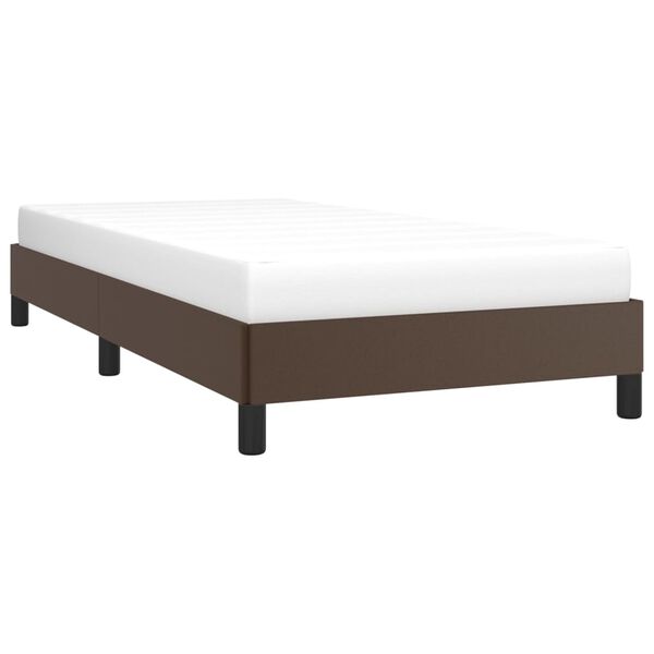 vidaXL Estructura de cama sin colch&oacute;n cuero sint&eacute;tico marr&oacute;n 80x200 cm