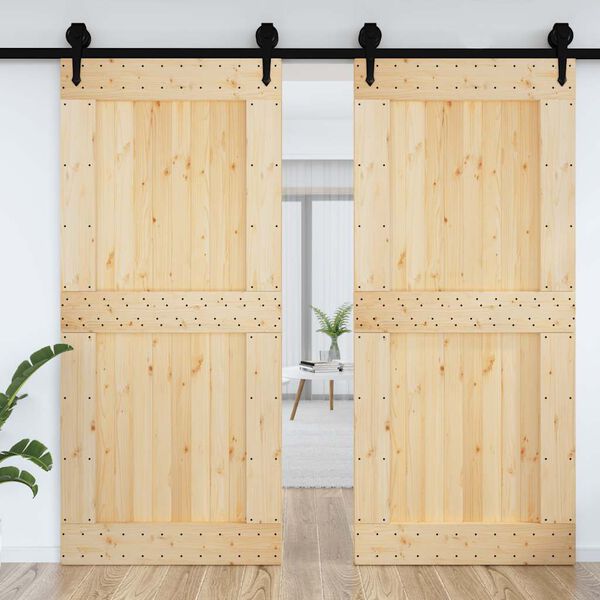 vidaXL Puerta NARVIK madera maciza pino 100x210 cm