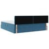 vidaXL Cama con almacenamiento y LED con LED Azul Oscuro 200 x 200 cm