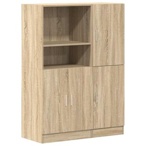 vidaXL Set de muebles de cocina 2 pzas madera ingenier&iacute;a roble sonoma