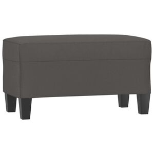 vidaXL Banco de cuero sint&eacute;tico gris 70x35x41 cm
