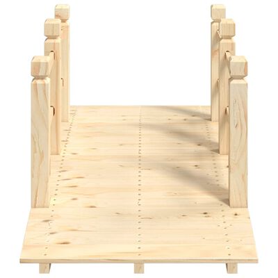vidaXL Puente de jardín con barandillas madera de abeto 150x67x56cm
