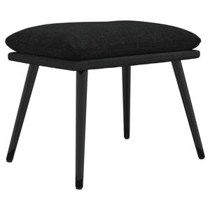 vidaXL Reposapi&eacute;s tela y cuero sint&eacute;tico negro 45x29,5x35 cm