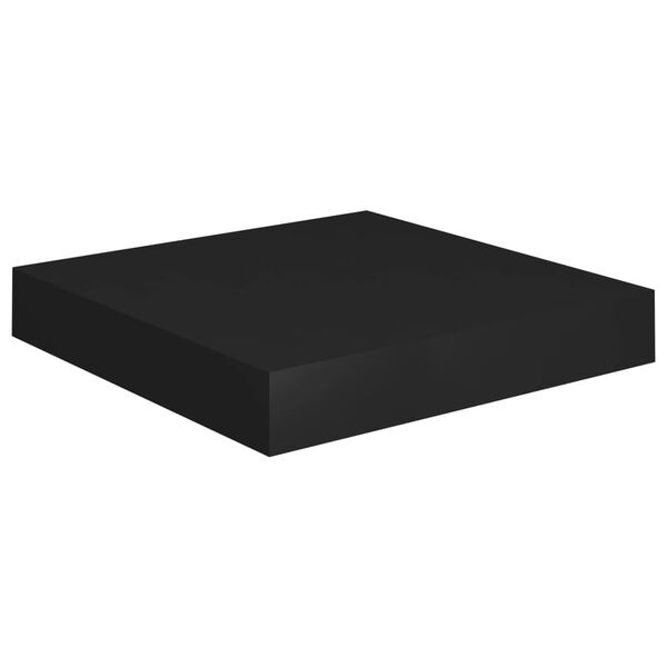 vidaXL Estantes flotantes de pared 4 uds MDF negro 23x23,5x3,8 cm