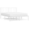vidaXL Estructura cama sin colch&oacute;n con cabecero metal blanco 160x200cm