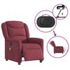 vidaXL Sillón de masaje reclinable eléctrico tela rojo tinto