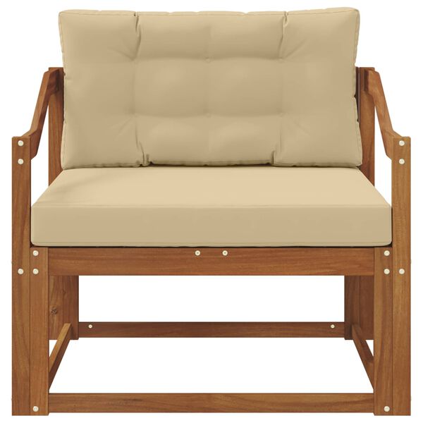 vidaXL Sof&aacute; intermedio de exterior Madera de Acacia S&oacute;lida Natural