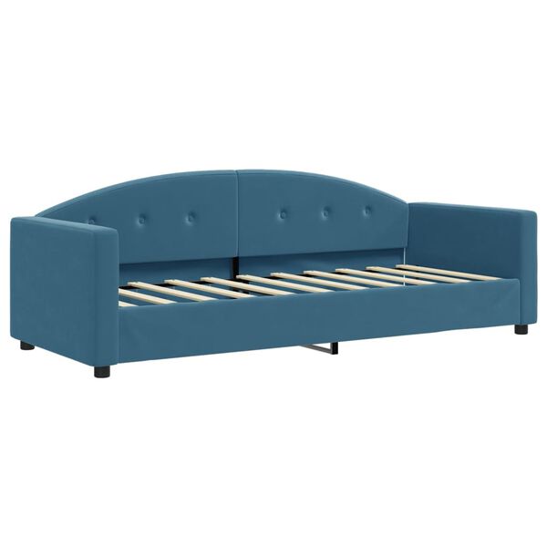 vidaXL Sof&aacute; cama sin colch&oacute;n terciopelo azul 80x200 cm