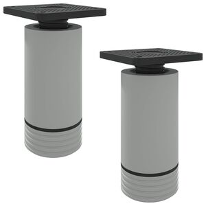 vidaXL Patas de Muebles Ajustable 2 uds. 64 x 64 x 100 mm PP