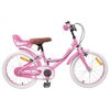 vidaXL Bicicleta Infantil 18 Pulgadas para 5-7 a&ntilde;os Rosa claro