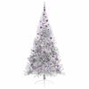 vidaXL &Aacute;rbol de Navidad Artificial Preiluminado Plateado 210 cm PET