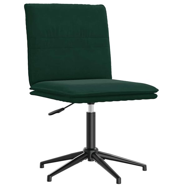 vidaXL Silla de comedor de terciopelo verde oscuro