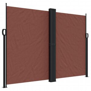 vidaXL Toldo lateral retr&aacute;ctil marr&oacute;n 180x1200 cm