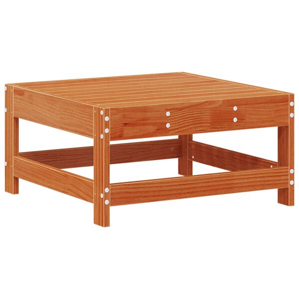 vidaXL Reposapi&eacute;s de Jard&iacute;n Pino macizo Marr&oacute;n Cera 62 x 62 x 32 cm