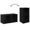 vidaXL Conjunto de mueble de TV 2 pcs Roble Negro 72 x 35 x 36,5 cm