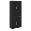 vidaXL Alacena Roble Negro 69,5 x 34 x 180 cm Madera de ingenier&iacute;a
