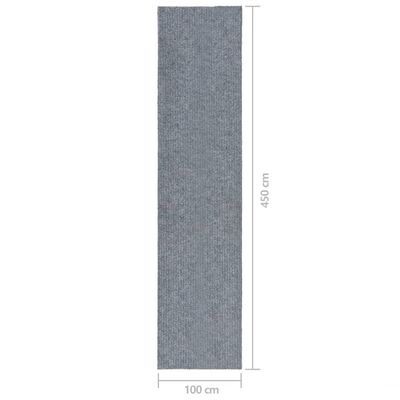 vidaXL Alfombra de pasillo atrapa suciedad 100x450 cm gris y azul