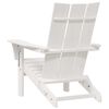 vidaXL Silla Adirondack Plegable Blanco 74.5 x 80.5 x 90cm HDPE