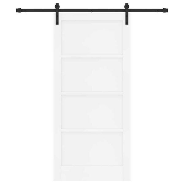 vidaXL Puerta Corredera y Negro 93 x 202 cm Madera de pino macizo