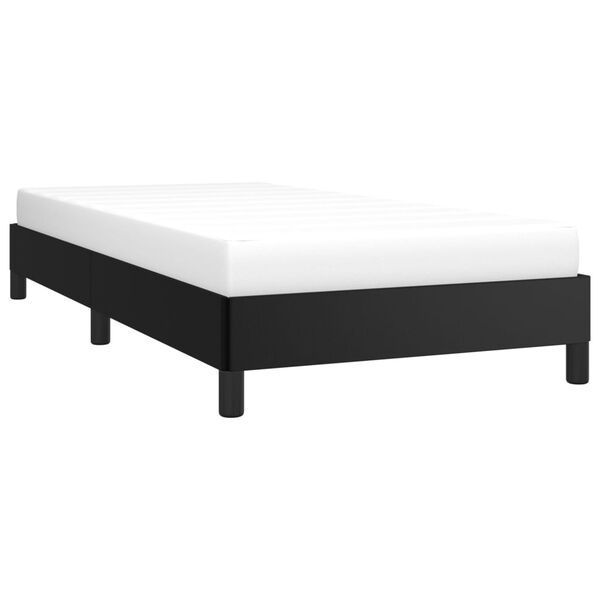 vidaXL Estructura de cama sin colch&oacute;n cuero sint&eacute;tico negro 80x200 cm