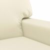 vidaXL Sillón cuero sintético crema 60 cm