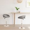 vidaXL Sillas comedor giratorias 2 unidades cuero sint&eacute;tico gris