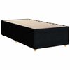 vidaXL Cama box spring con colch&oacute;n tela negro 100x200 cm