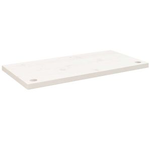 vidaXL Tablero de escritorio madera maciza de pino blanco 80x40x2,5 cm