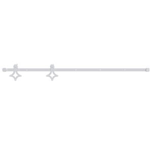 vidaXL Kit herrajes para puertas correderas de acero blanco 183 cm