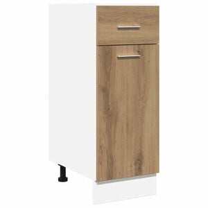 vidaXL Mueble bajo con caj&oacute;n "Lyon" de roble artesanal, 30 x 46 x 81,5 cm, madera de ingenier&iacute;a,