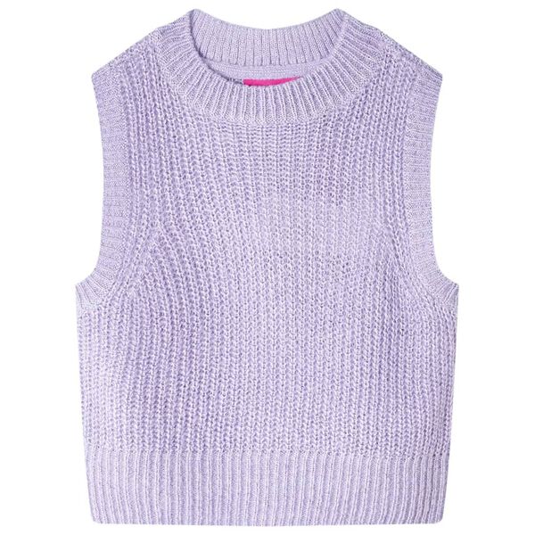 Chaleco infantil de punto color lila claro 104
