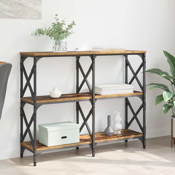 vidaXL Mesa Consola Madera Vieja 100 x 28 x 80,5 cm