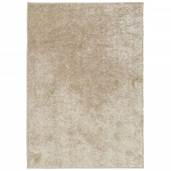 vidaXL Alfombra pelo largo aspecto brillante ISTAN beige 160x230 cm