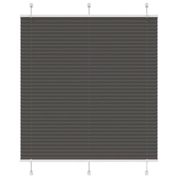 vidaXL Estor Plisado negro 120x150 cm Tela Ancho 119,4 cm Poli&eacute;ster