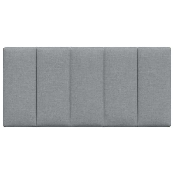 vidaXL Cabecero de cama acolchado Hanko tela gris claro 100 cm