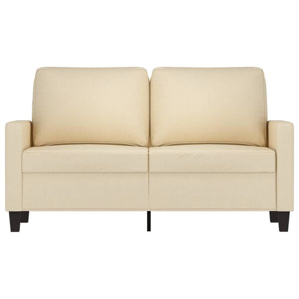 vidaXL Sof&aacute; de 2 plazas de tela color crema 120 cm