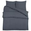 vidaXL Juego de funda n&oacute;rdica algod&oacute;n gris antracita 240x220 cm