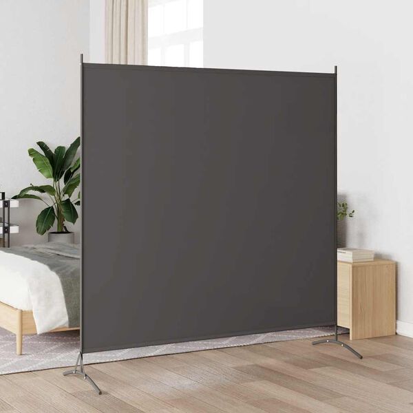 vidaXL Biombo divisor de 1 panel gris antracita 175x180 cm