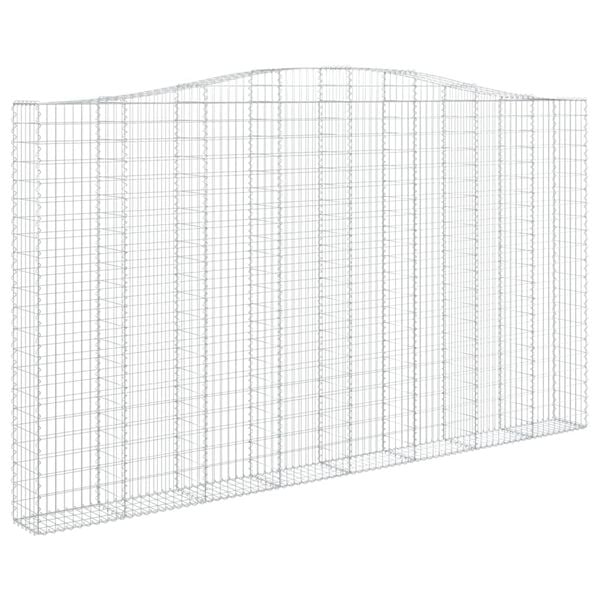 vidaXL Cestas de gaviones 6 uds forma de arco hierro 400x30x220/240 cm