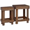 vidaXL Soporte de plantas 2 pcs Marr&oacute;n 70 x 11 x 27 cm Madera de Caoba